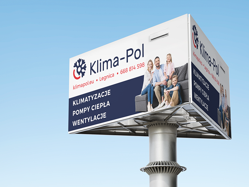 billboard z reklamą Klima-Pol