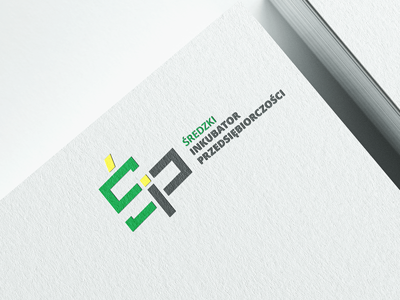 Logo Średzkiego Inkubatora Przedsiębiorczości na papierze
