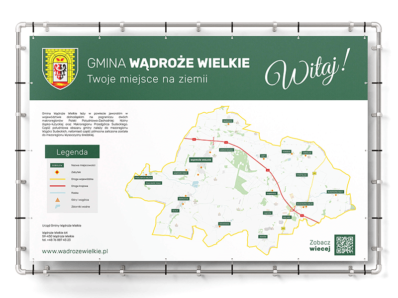 Mapa gminy Wądroże Wielkie