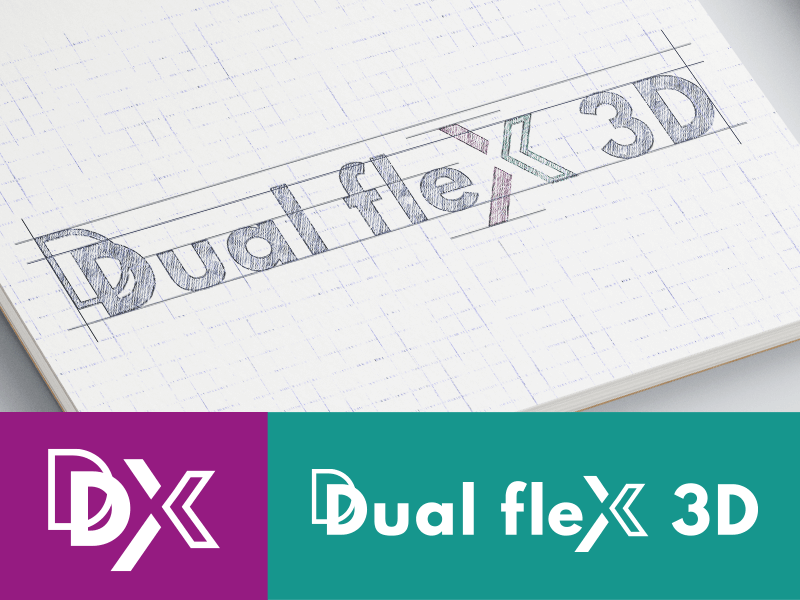 Szkic logo Dual Flex 3D